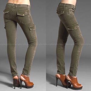 Current/Elliott The Skinny Cargo in Combat Green